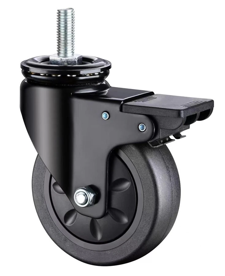 Twin-wheel caster with brake shown in the company presentation
